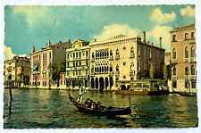 Venezia Venice Italy Ca' d'Oro Gondola Boat Vintage Air Mail Italian Postcard picture