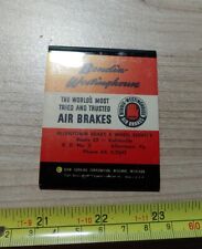 Vtg Bendix Westinghouse Air Brakes Allentown Brake & Wheel Kuhnsville Lens Wipes picture