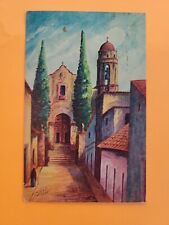 Old Vintage Mexican Church Postcard - postmark 1940's 6 cent stamp Mexico picture
