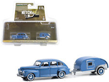 1942 Ford Fordor Super Deluxe Florentine Blue with Tear Drop Trailer 