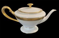 Stunning and RARE Lenox 86 1/2 Gold Trim on Cream Teapot with Lid - MUST SEE picture