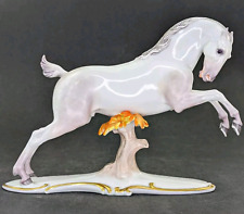Vintage Germany Rosenthal Painted Porcelain Jumping White Horse 773 T Karner picture