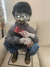 Spirit Halloween Limb Eating Zombie Boy DISPLAY MODEL WORKING 2013 RARE picture