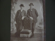 Antique 1890s Tintype Victorian Two Dapper Gentlemen in Hats American Frontier picture