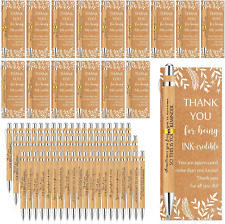 Employee Appreciation Bamboo Pen Gift Inspirational Wood Bamboo Pen with Thank Y picture