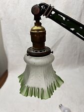 Antique Petticoat Ruffled Bridge Arm Floor Table Lamp Shade 2 1/4” Fitter picture