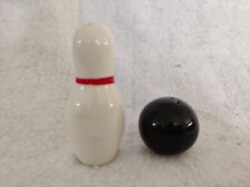 Vintage Bowling Pin & Ball Salt and Pepper Shaker Set  picture