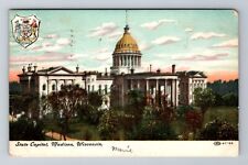 Madison WI-Wisconsin, State Capitol, Antique, Vintage c1909 Souvenir Postcard picture