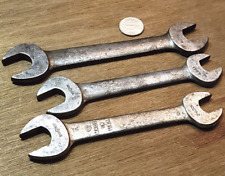 Lot of 3 Antique / Vtg Bonney Chrome Vanadium Open-end Wrenches Made in USA picture