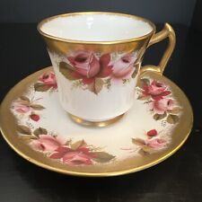 Royal Chelsea Teacup & Saucer Golden Rose Design GREAT Condition picture