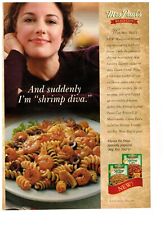 Mrs Paul Select Cuts Shrimp Pasta Vintage 1993 Print Ad picture