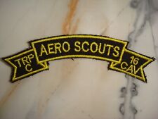 US C TROOP AERO SCOUTS 16th CAVALRY REGIMENT, VIETNAM WAR SCROLL PATCH picture
