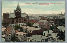 View From Anglim Building Showing City Hall Brockton Mass Postcard c1911 picture