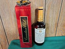 Vintage 1984 Canadian Club Whiskey Bottle Holiday Boxed Empty 750 ml~ Merry XMas picture