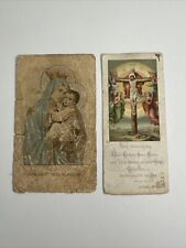 Antique Catholic Prayer Cards Religious Collectible 1800's Holy Card Mary Jesus picture