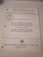 1960 U.S. TECHNICAL MANUAL FIELD MAINTENANCE BOOKLET -  TUB E picture