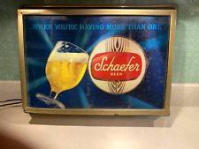 RARE VARI-VUE Schaefer Beer When You're Having More Than One Lenticular Bar Sign picture