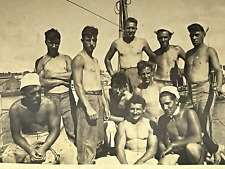 Vintage Photo Shirtless Young Men Navy Sailors Gay Interest Beefcake WW1 1919 picture