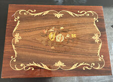 Vintage Sorrento Ware Inlaid Marquetry Box Side Table Top Only AS IS No Legs picture
