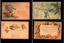 POSTCARDS- FOUR (4) POSTCARDS- EARLY 1900'S HAPPY BIRTHDAY CARDS BKC picture