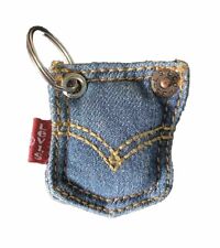 Levi's Blue Jeans Key Ring / Handmade / Handmade / Levis Collector Keychain picture