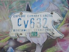 1996 North West Territories Bear License Plate NWT Canada CV 632 Polar picture