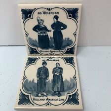 2 Hollander America Line Coasters ms MAASDAM and ms VOLENDAM Dutch Couples picture