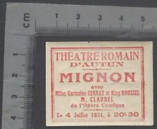 65 France 1931 Theatre Romain D'Autun MIGNON poster stamp / label MH picture