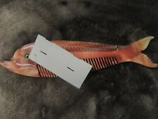 Lillian Albus NWT Novelty Fish Bone Figural Hair Comb Vintage Missing EYE picture