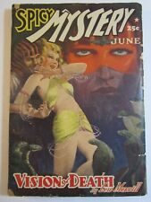 Spicy Mystery Stories Pulp v.9 #2, June, 1940 VG Classic Parkhurst Cover Scarce picture