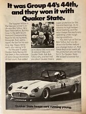 1976 Quaker State Oil Print Ad Group 44 Jaguar SCCA National Championship picture