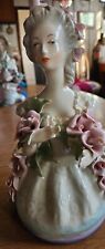 1940s Vintage Cordey Figurine 5054 Porcelain Lady Women of Roses 9.5
