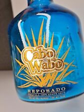Sammy Hagar Cabo Wabo Reposado Blue Tequila Liquor Bottle 750ml With Shot Glass  picture