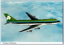 Airplane Postcard Aer Lingus Airlines Irish Boeing 747 In Flight BQ13 picture