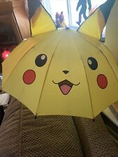 VTG Pokemon Pikachu with Ears Umbrella 2000 Nintendo with Hand Grip picture