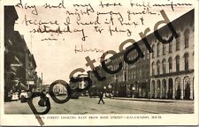1906 KALAMAZOO MI, Main Street Looking East From Rose Street,  postcard jj058 picture