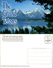 Teton Range Grand Jackson Lake Wyoming WY mountain unused chrome postcard picture