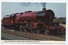 c1980s postcard L.M.S. Princess Class No. 6201 