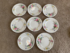 Set of 8 Royal Doulton Arcadia Dinner Plates Green Stamp England  picture