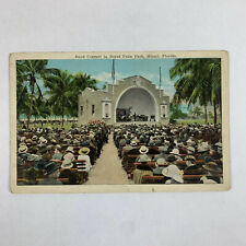 Postcard Florida Miami FL Royal Palm Park Concert 1930s Unposted  picture