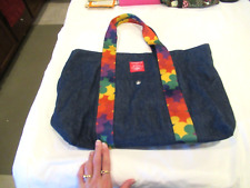 Harveys for Disney Couture blue denim tote bag, rainbow Mickey picture