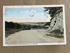 Postcard Dubuque IA Iowa Scene On Rockdale Road Into City Bridge Vintage PC picture