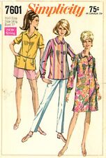 Simplicity 7601 Shirtdress, Blouse & Pants in 2 Lengths Sz 14.5 COMPLETE picture