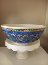 Wony Ltd. Japanese Serving Bowl 9” Diameter Multi Color Painted Porcelain picture