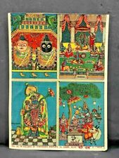 OLD ANTIQUE RARE HINDU RELIGIONS CHAR DHAM LITHO PRINT PAPER picture