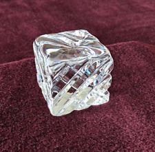Crystal Cube Collectors Decorative Vintage Paperweight in Solid Glass, 2-in Cube picture