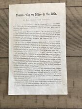 19th C Reasons Why We Believe In The Bible By Rev. Jesse Lyman Hurlbut picture