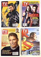 LOT of SUPERHERO TV GUIDE MAGAZINE Superman Wolverine Daredevil Reeve Jackman NM picture