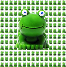 Resin Mini Frogs 100 Pack Figurines, Green Little Small Miniature Plastic Tiny F picture