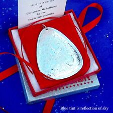 NEW Towle 1973 Sterling THREE FRENCH HENS - 12 DAYS OF CHRISTMAS MEDALLION picture